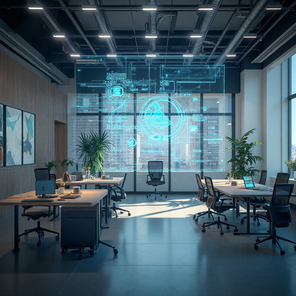 Interfaz de desarrollo futurista